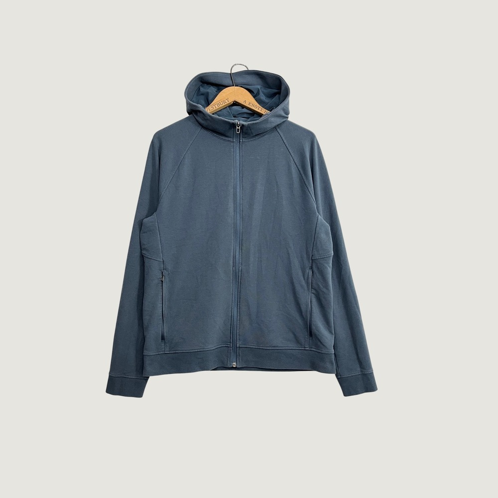 Lululemon Mens City Sweat Full Zip Hoodie Slate Blue Size L Lightweight Jacket